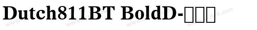 Dutch811BT BoldD字体转换